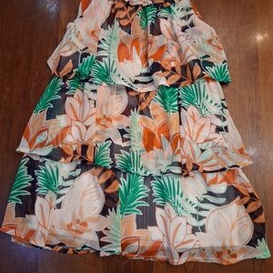 Janie and Jack Tropical Floral Tiered Dress